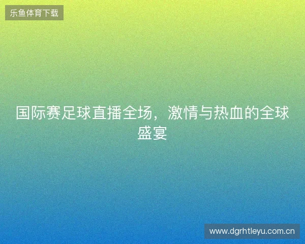 国际赛足球直播全场，激情与热血的全球盛宴